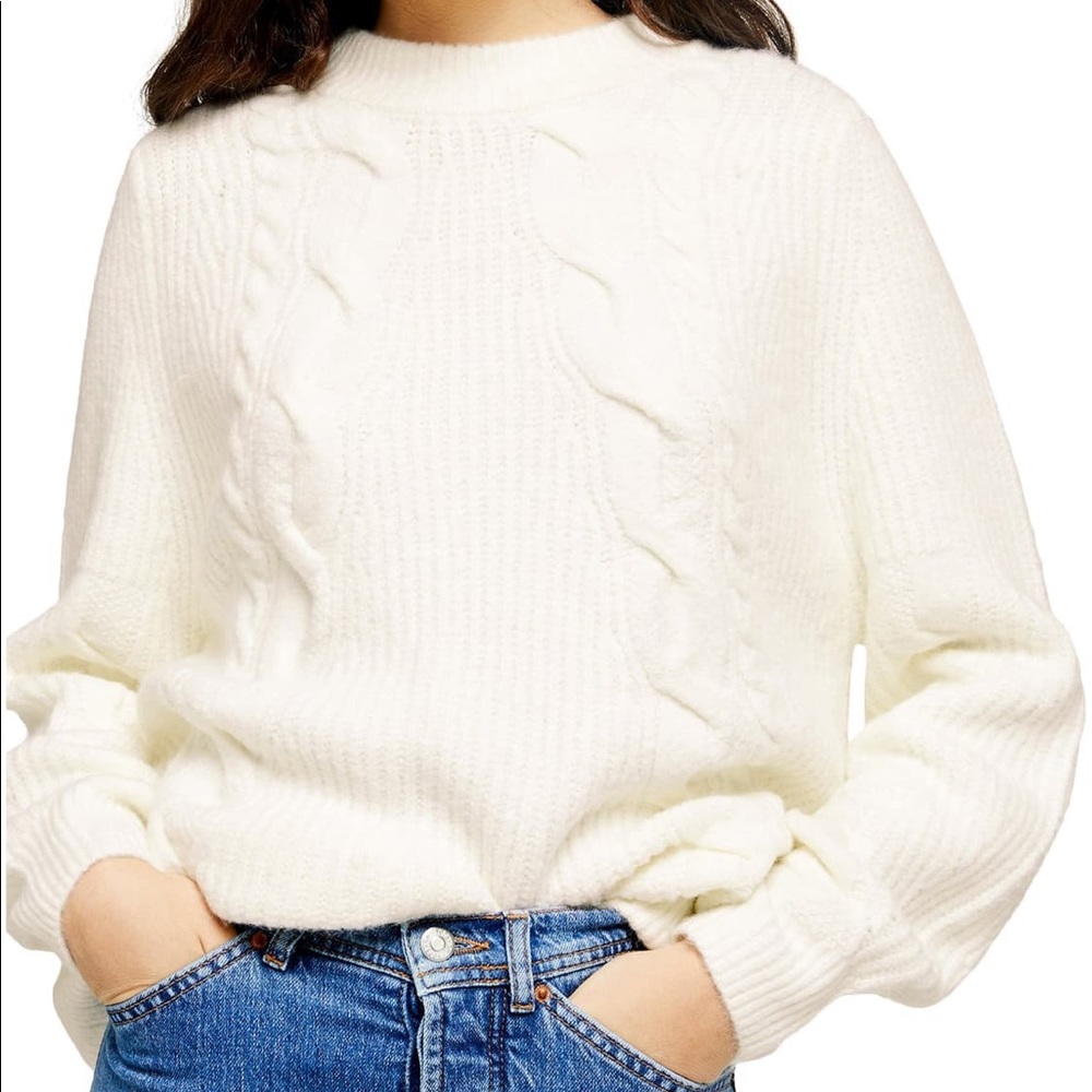 J. Crew Cable knit Sweater EUC